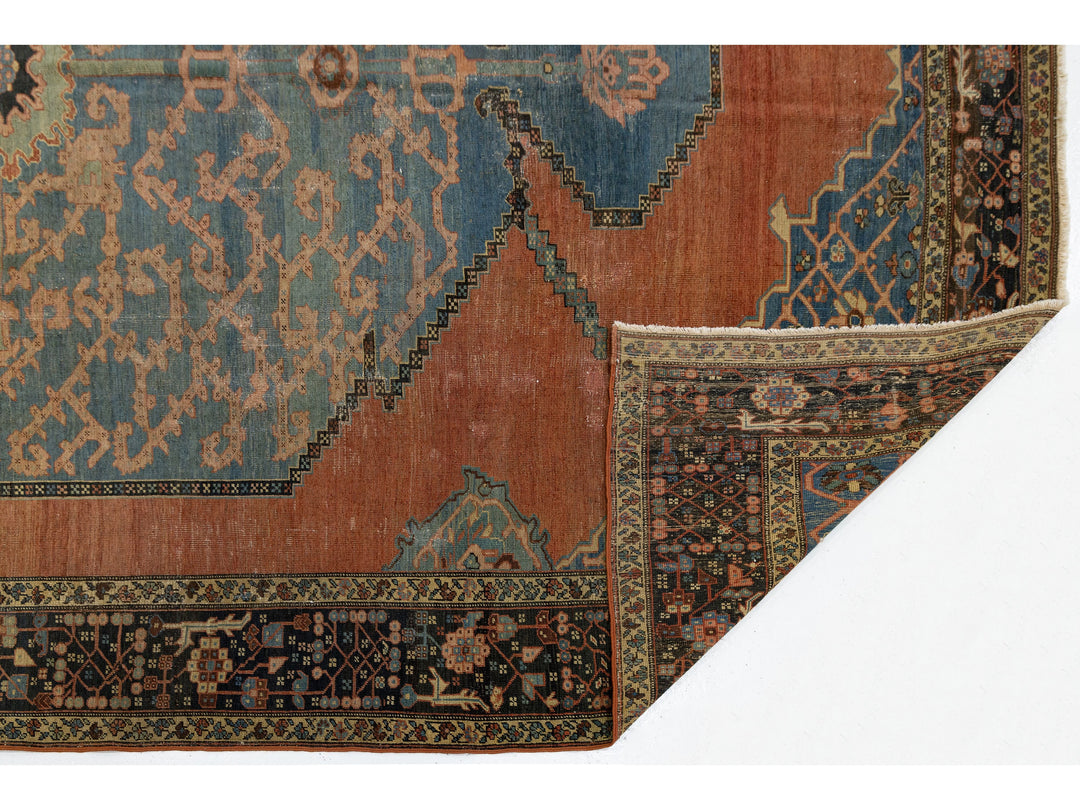 Antique Serapi Wool Rug 8 X 13