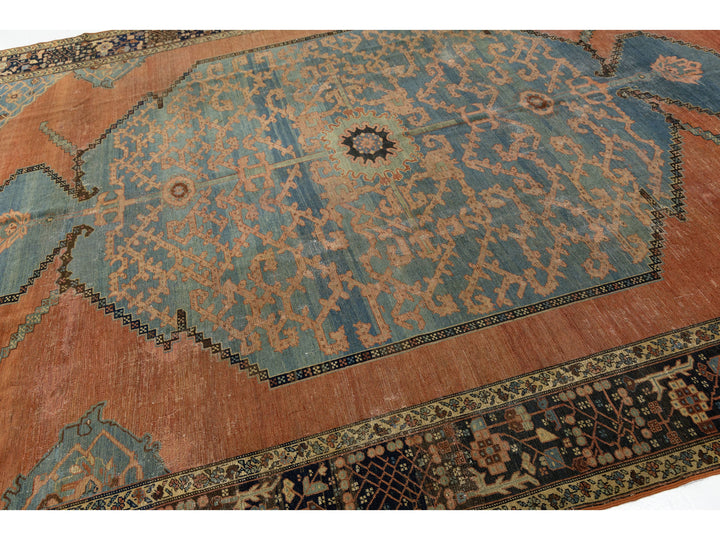 Antique Serapi Wool Rug 8 X 13