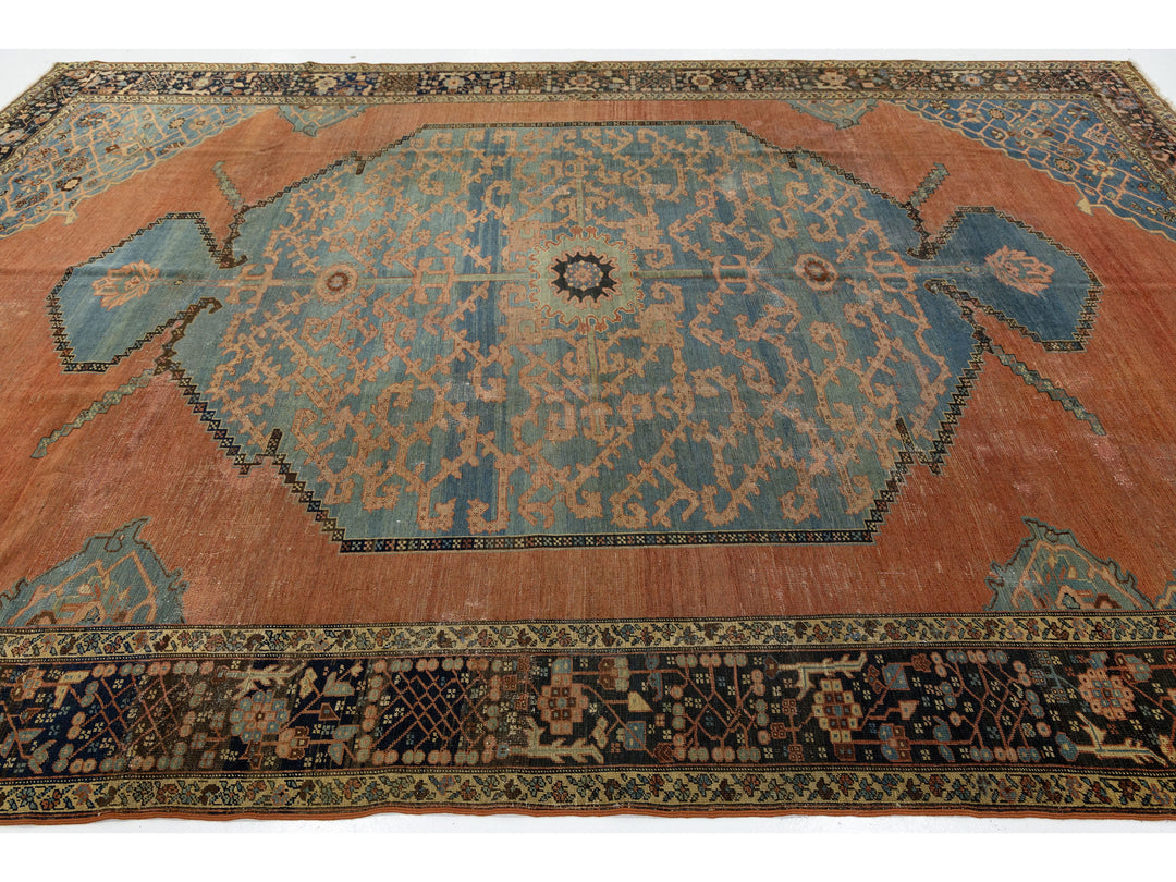 Antique Serapi Wool Rug 8 X 13