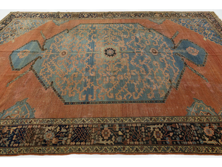 Antique Serapi Wool Rug 8 X 13