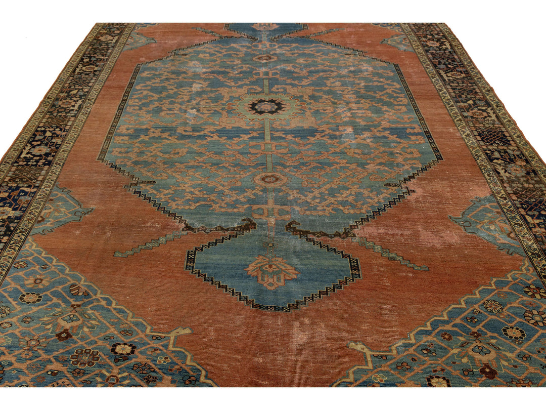 Antique Serapi Wool Rug 8 X 13