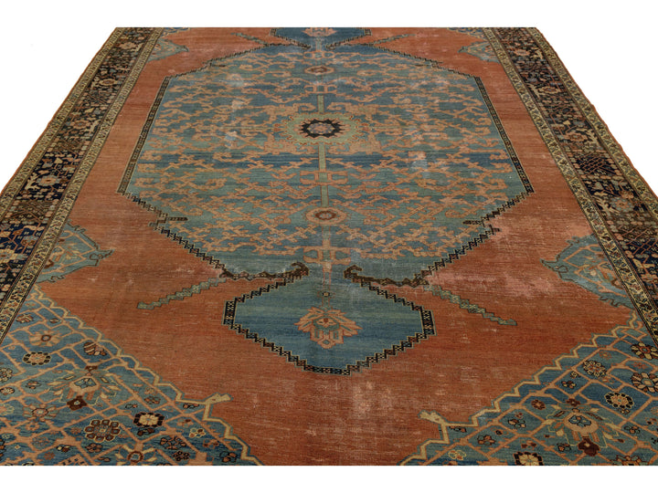 Antique Serapi Wool Rug 8 X 13