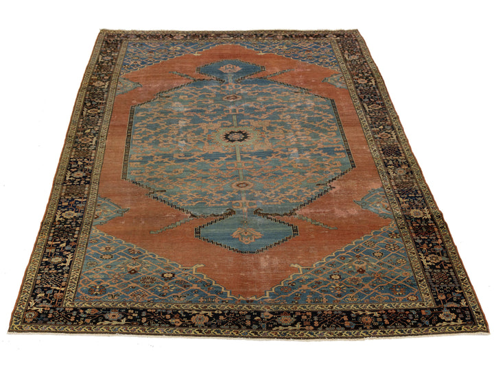 Antique Serapi Wool Rug 8 X 13