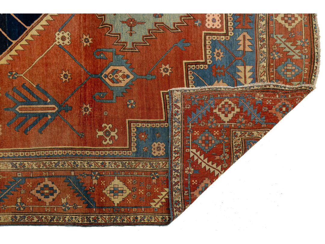 Antique Serapi Wool Rug 10 X 13