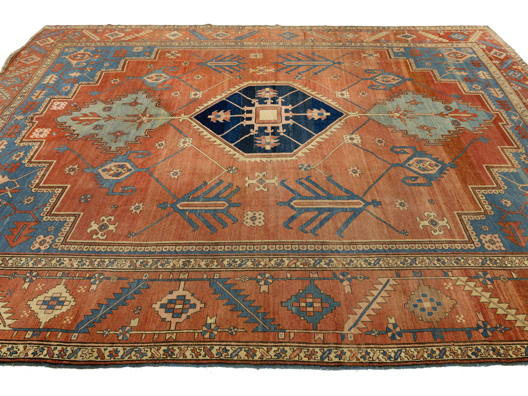 Antique Serapi Wool Rug 10 X 13