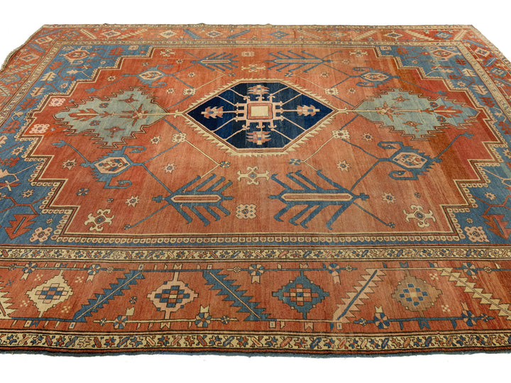Antique Serapi Wool Rug 10 X 13