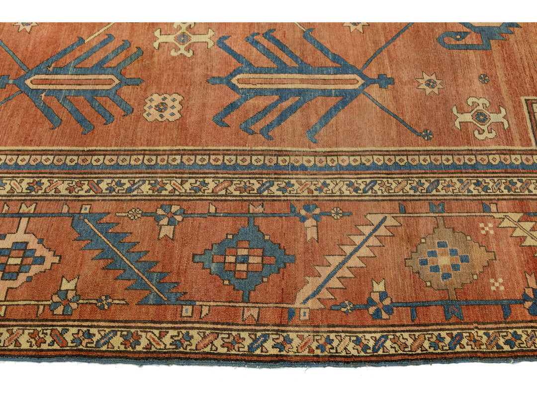 Antique Serapi Wool Rug 10 X 13
