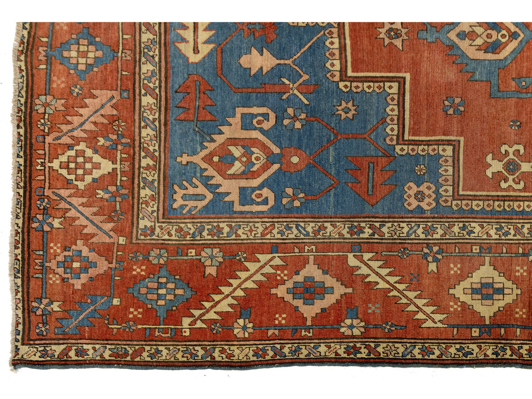 Antique Serapi Wool Rug 10 X 13