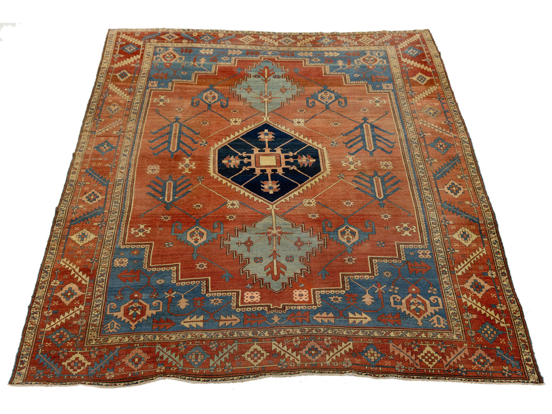 Antique Serapi Wool Rug 10 X 13