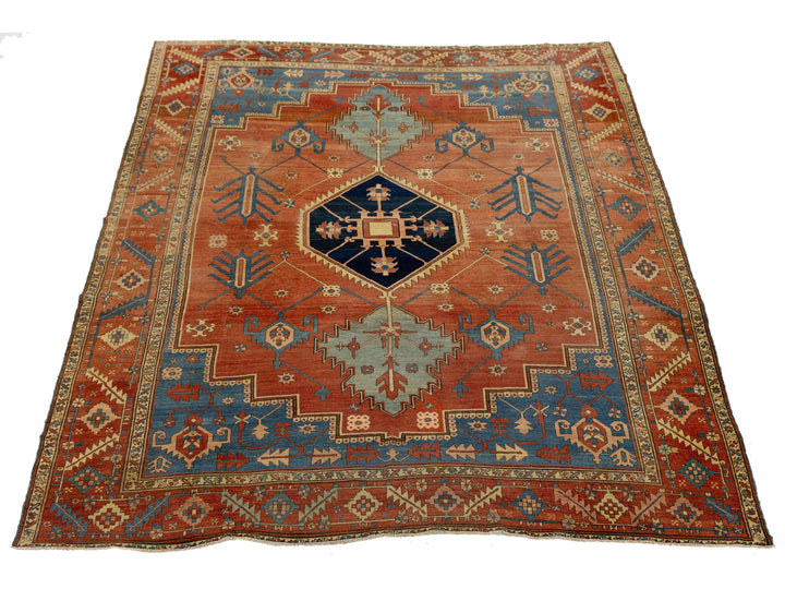 Antique Serapi Wool Rug 10 X 13