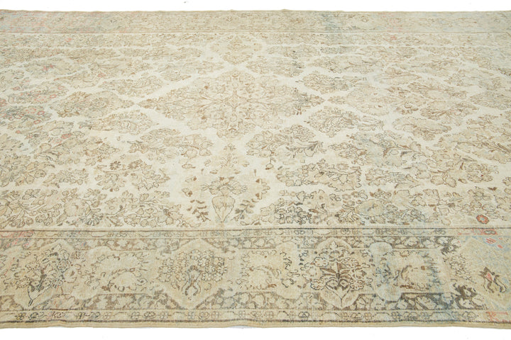 Antique Mahal Wool Rug 9 X 15