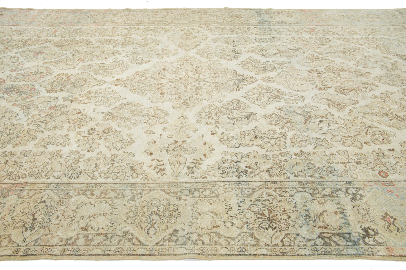 Antique Mahal Wool Rug 9 X 15