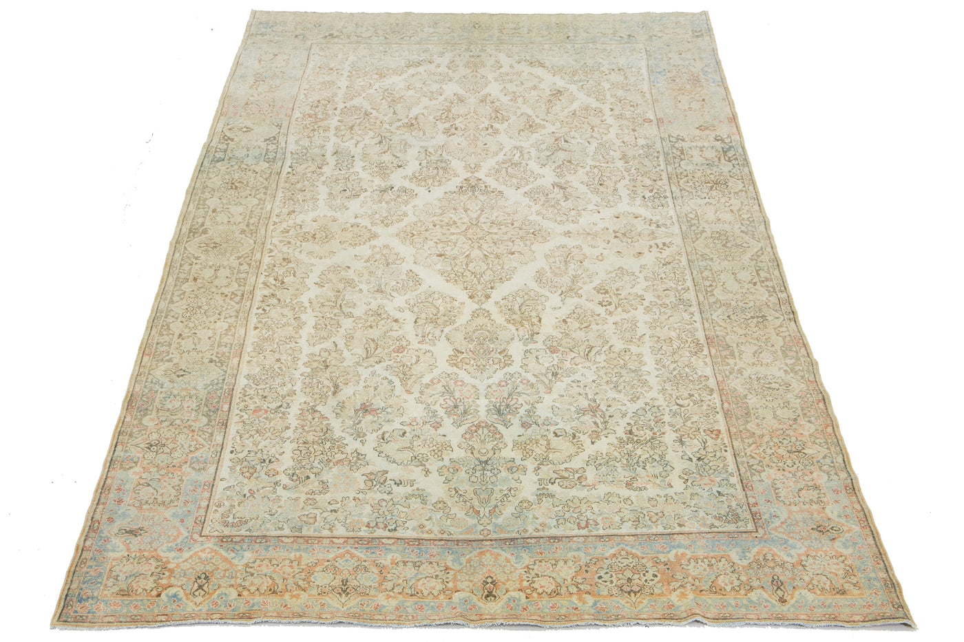 Antique Mahal Wool Rug 9 X 15