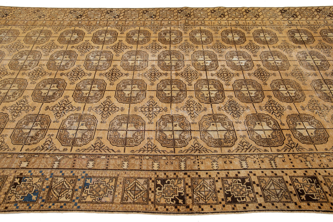 Antique Khotan Wool Rug 7 X 13