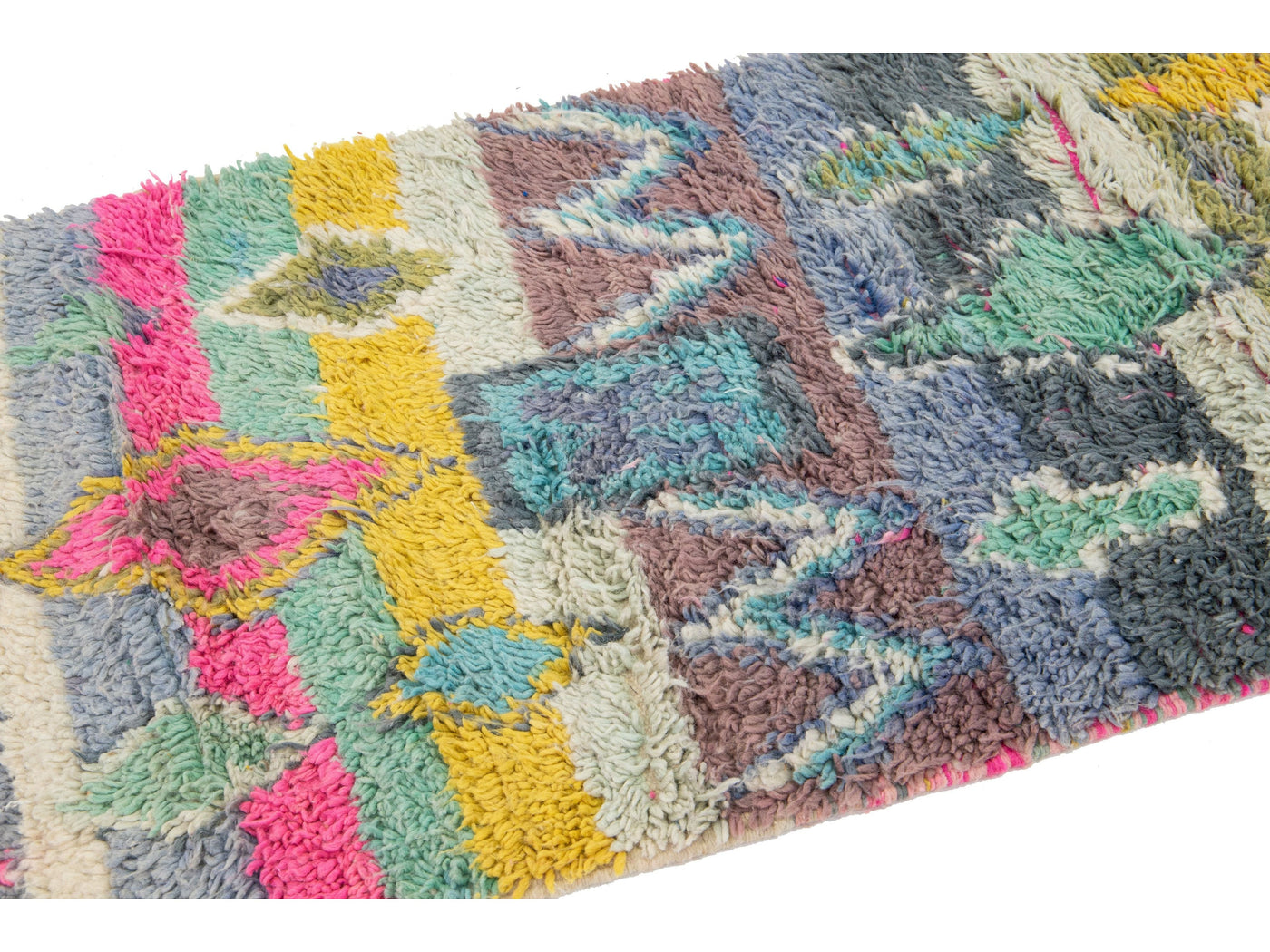 Modern Moroccan Wool Runner 2 X 9