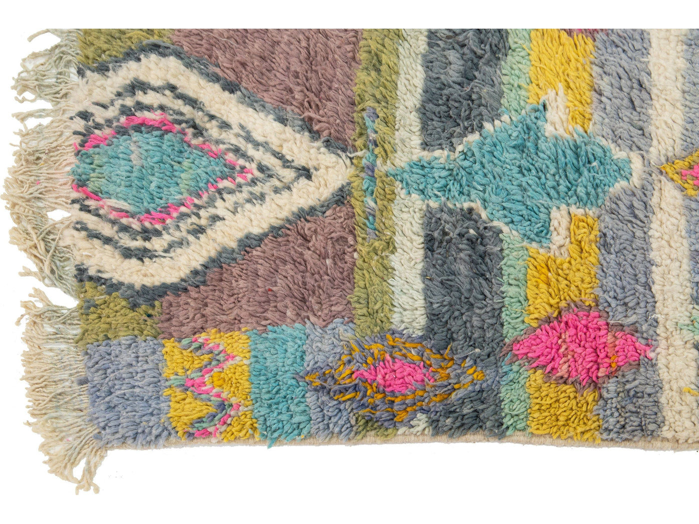 Modern Moroccan Wool Runner 2 X 9