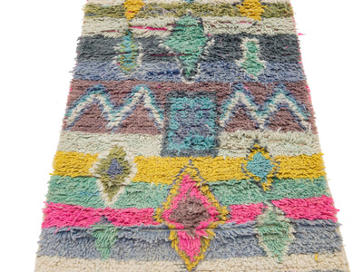 Modern Moroccan Wool Runner 2 X 9