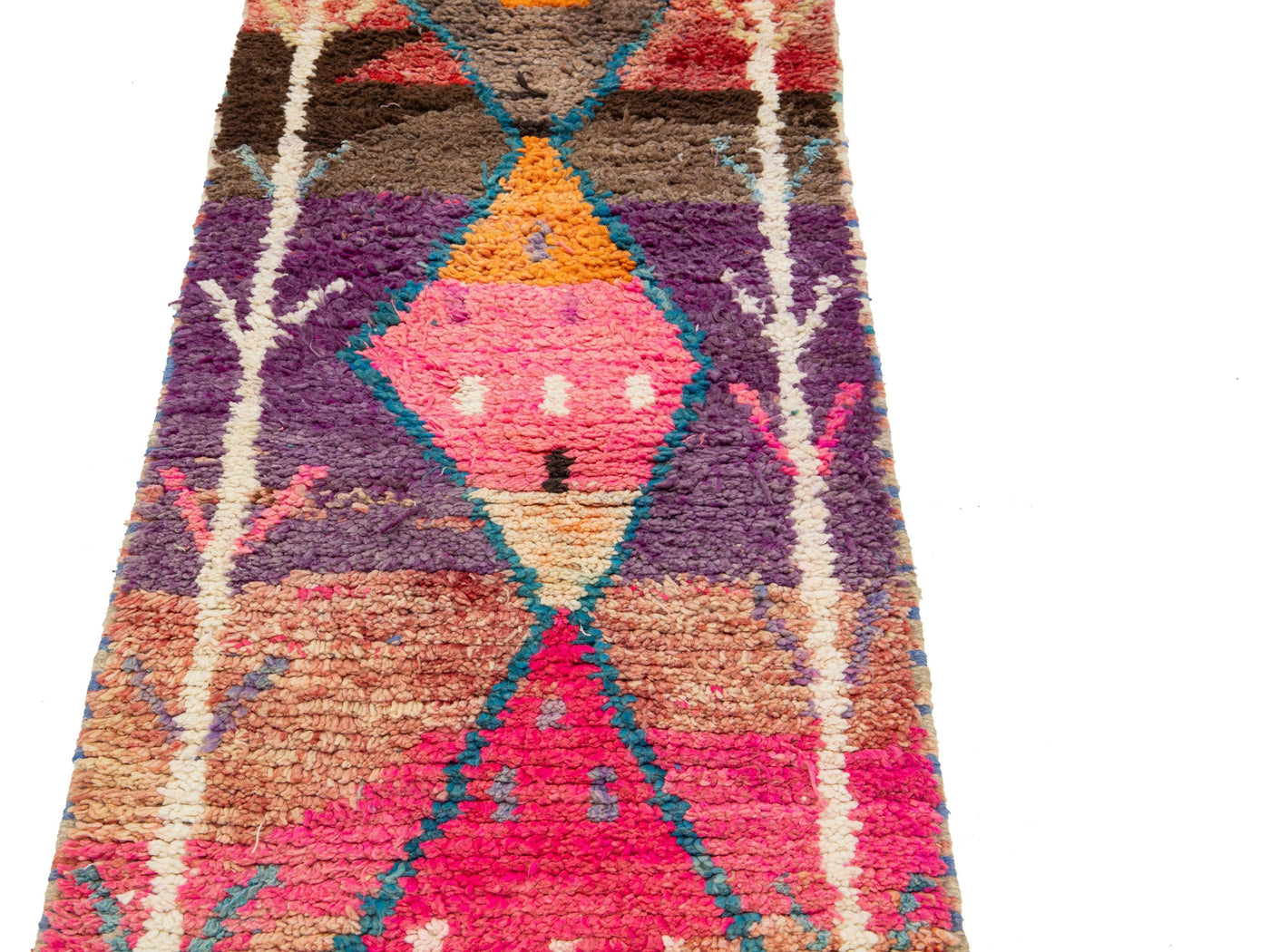 Modern Moroccan Wool Runner 2 X 9