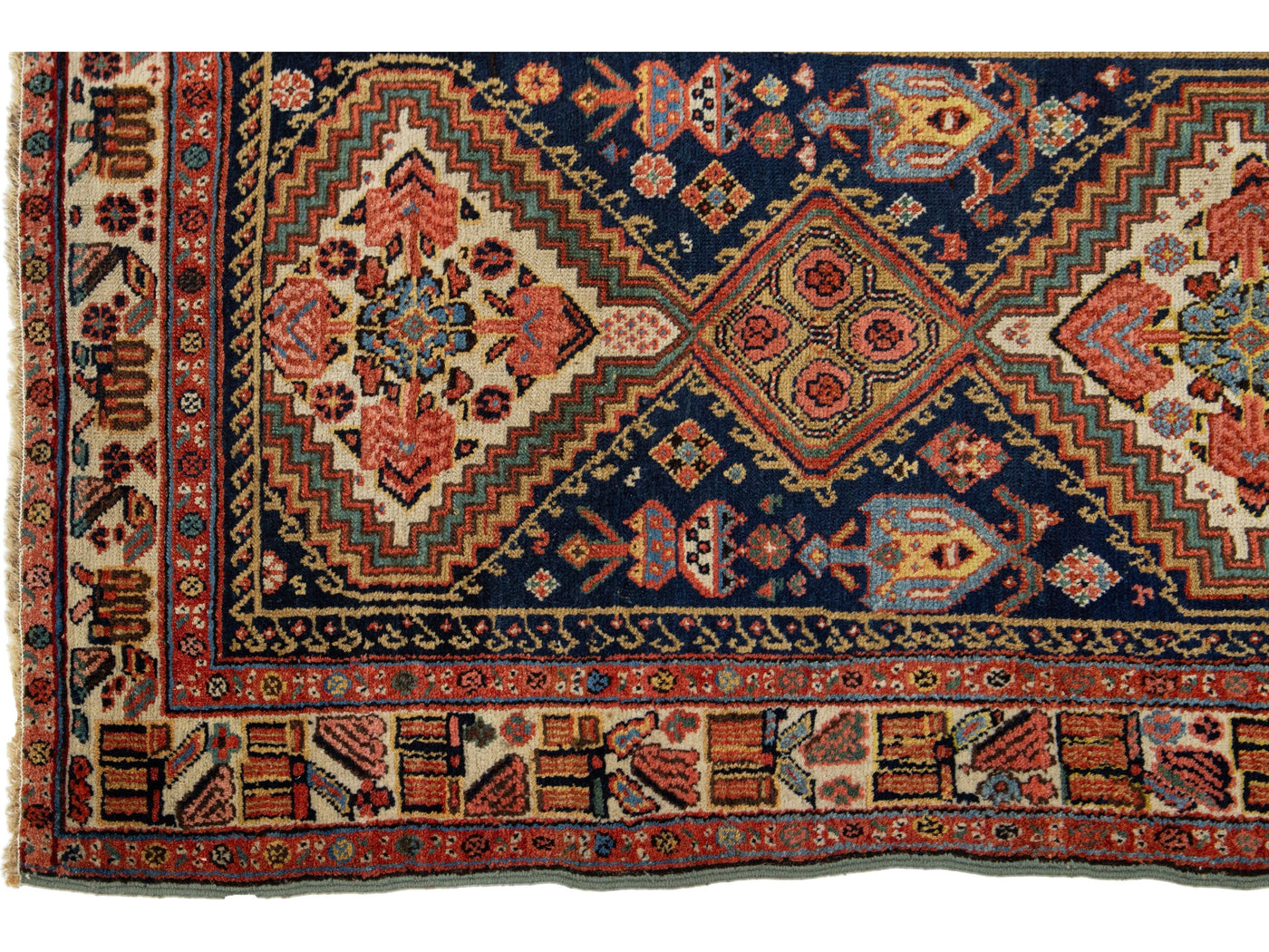 Antique Kurdish Wool Runner 3 X 12