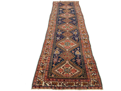 Antique Kurdish Wool Runner 3 X 12