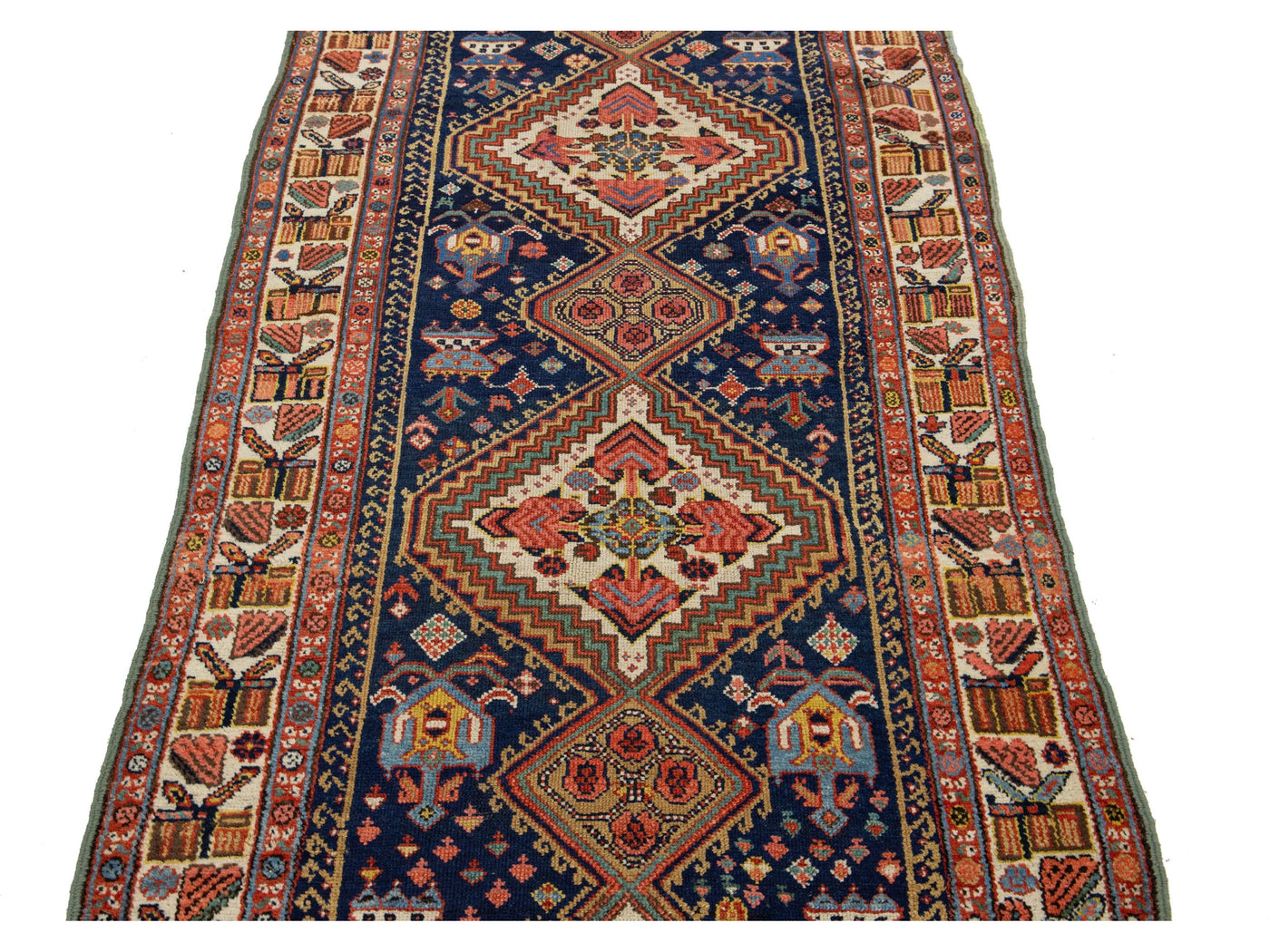 Antique Kurdish Wool Runner 3 X 12