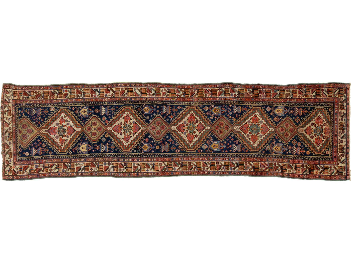 Antique Kurdish Wool Runner 3 X 12