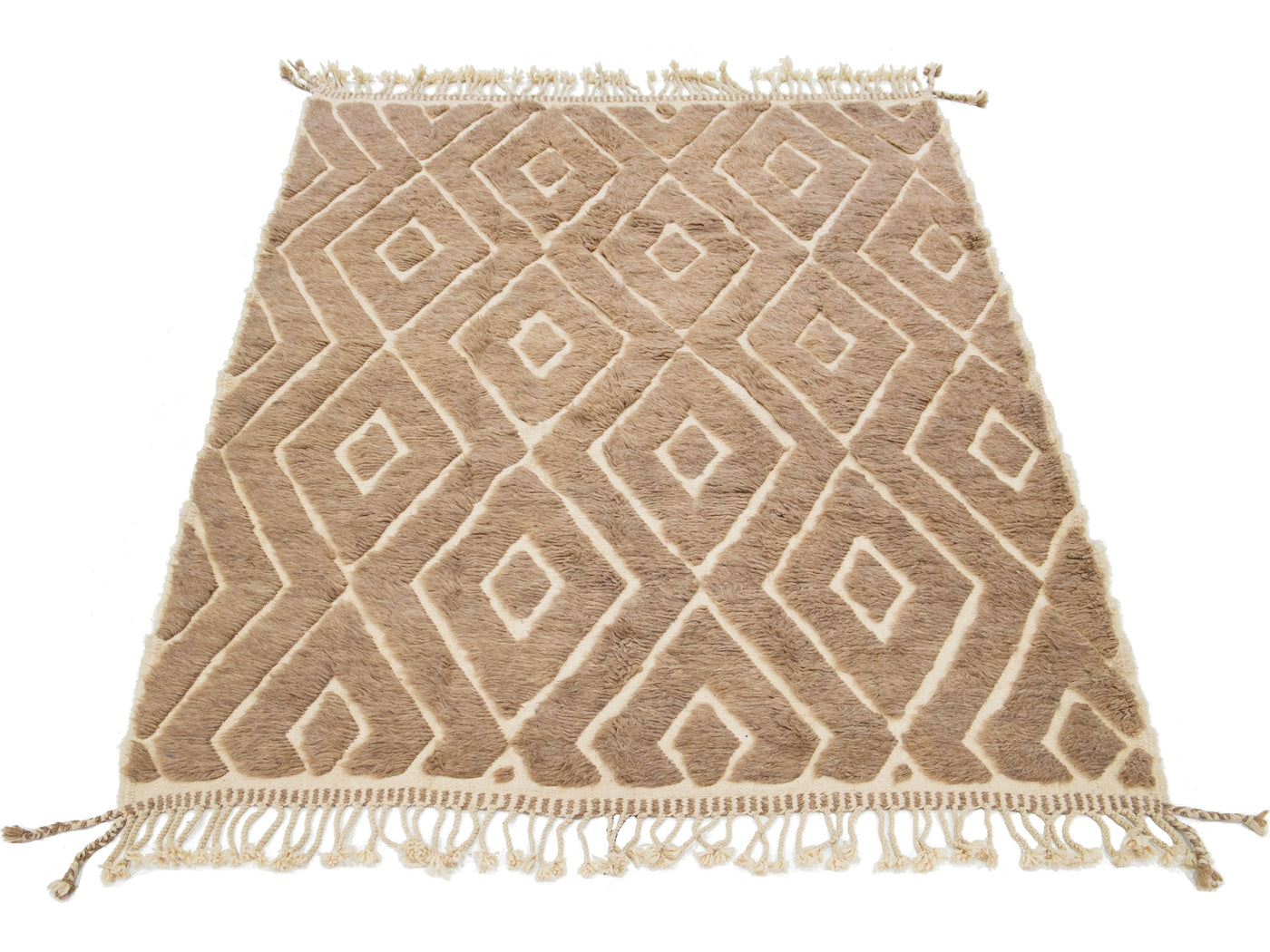 Contemporary Moroccan Wool Rug 7 X 10