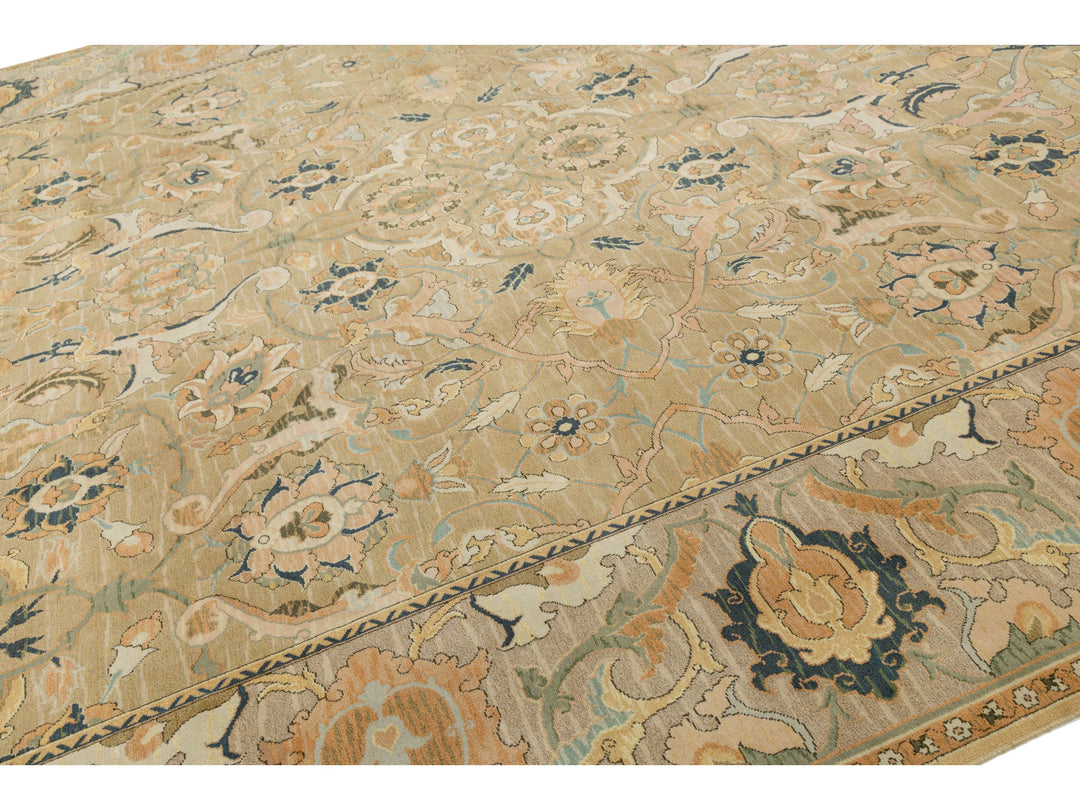 Contemporary Oushak Wool Rug 12 X 15