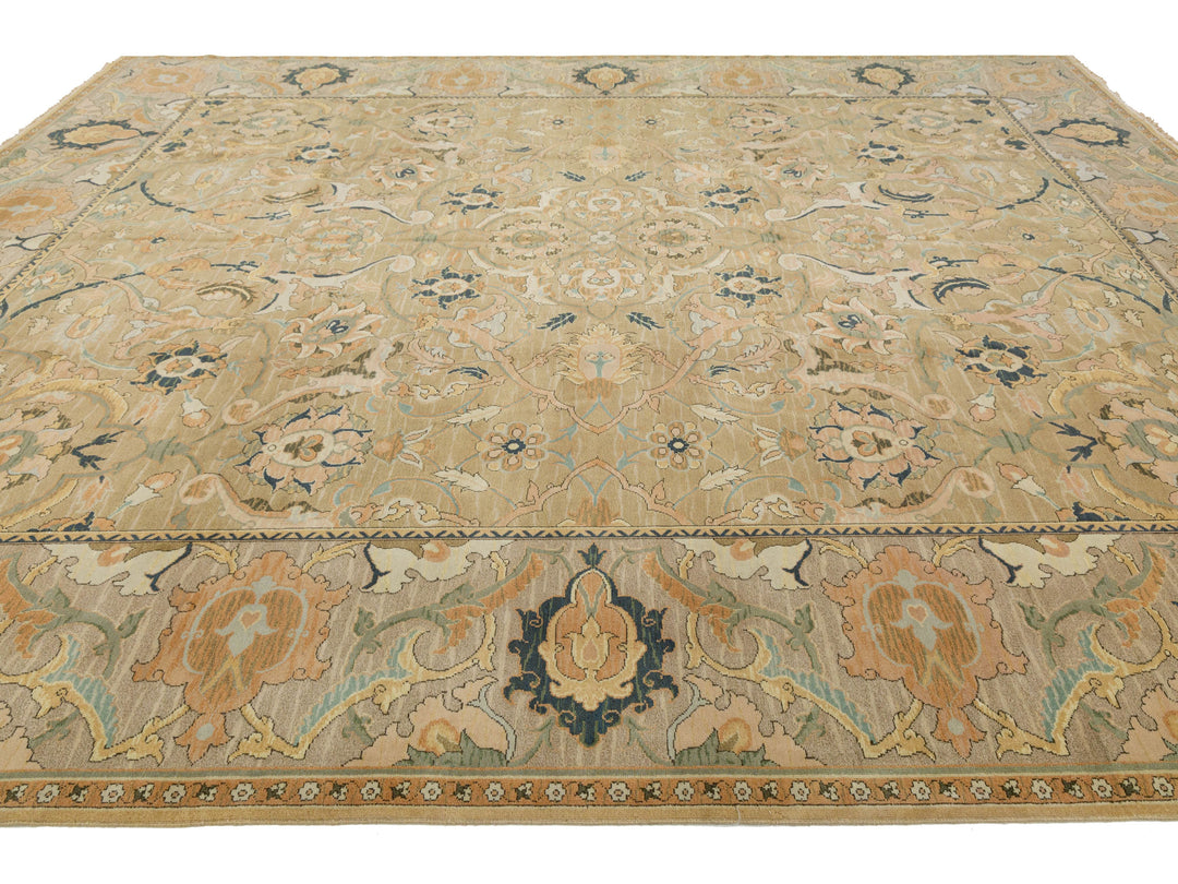 Contemporary Oushak Wool Rug 12 X 15