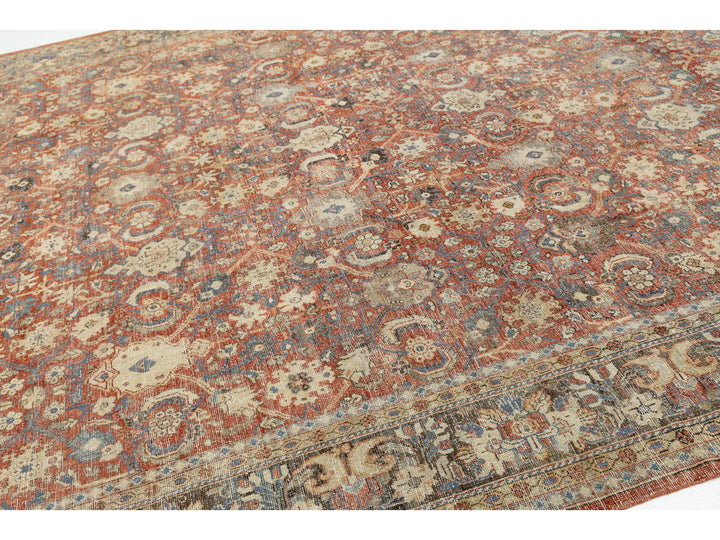 Antique Mahal Wool Rug 11 X 14