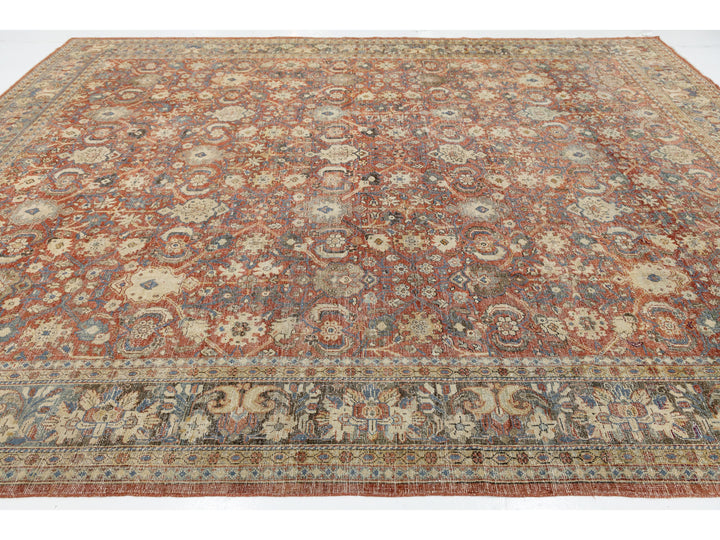 Antique Mahal Wool Rug 11 X 14
