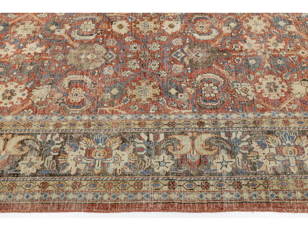 Antique Mahal Wool Rug 11 X 14