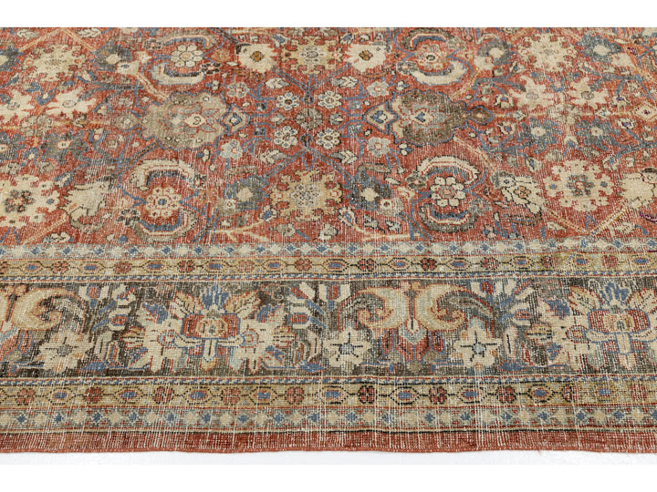 Antique Mahal Wool Rug 11 X 14