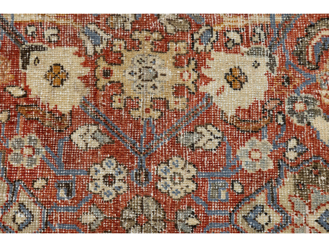 Antique Mahal Wool Rug 11 X 14