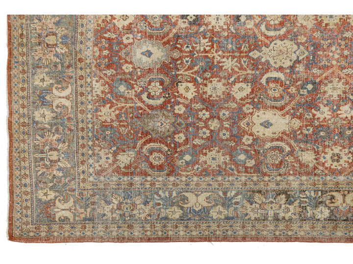 Antique Mahal Wool Rug 11 X 14