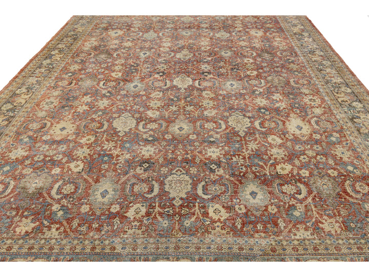 Antique Mahal Wool Rug 11 X 14