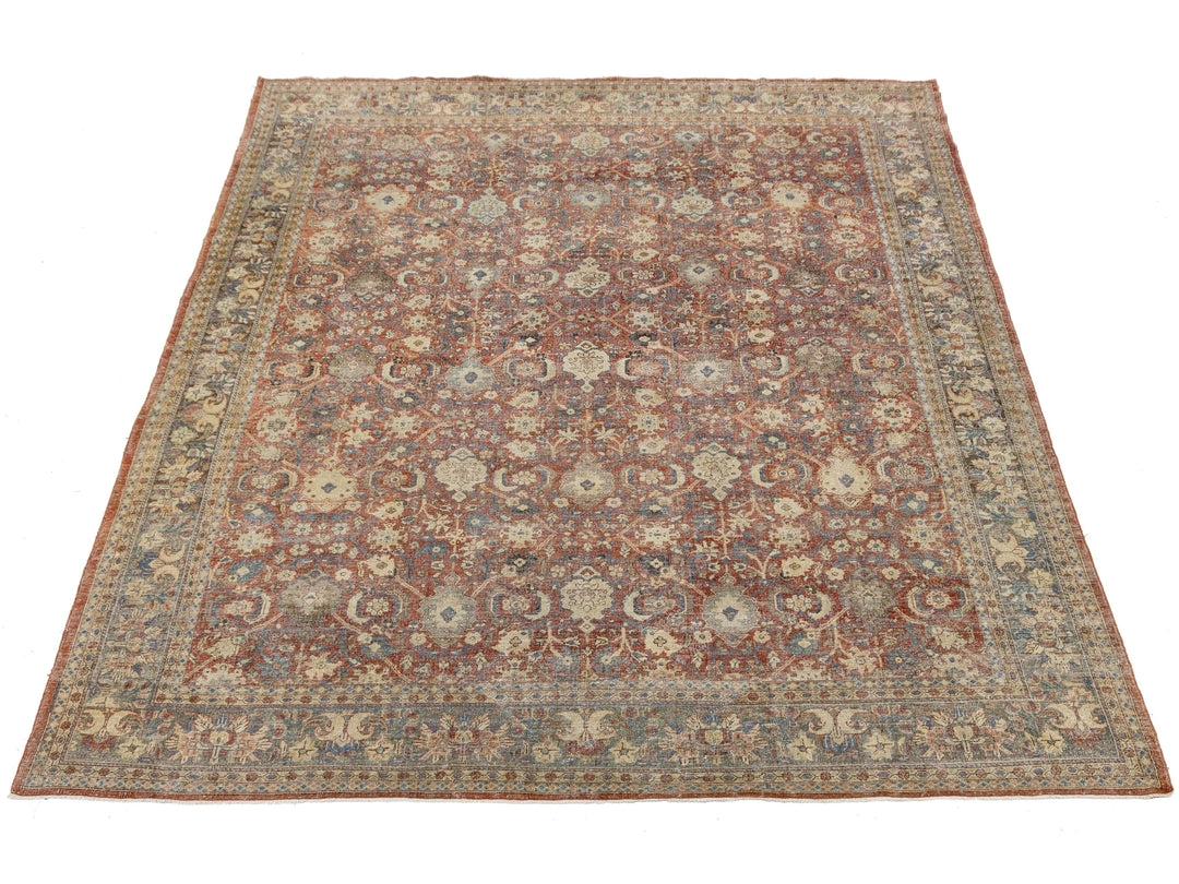 Antique Mahal Wool Rug 11 X 14