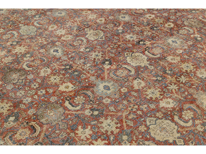 Antique Mahal Wool Rug 11 X 14