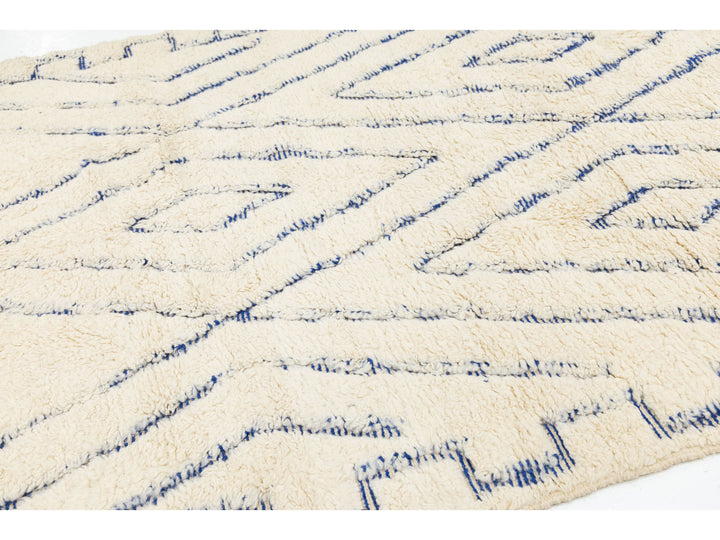 Modern Moroccan Wool Rug 7 X 10