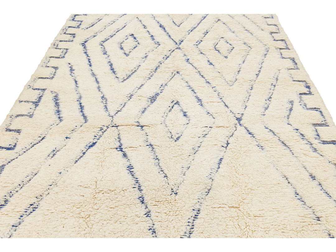 Modern Moroccan Wool Rug 7 X 10