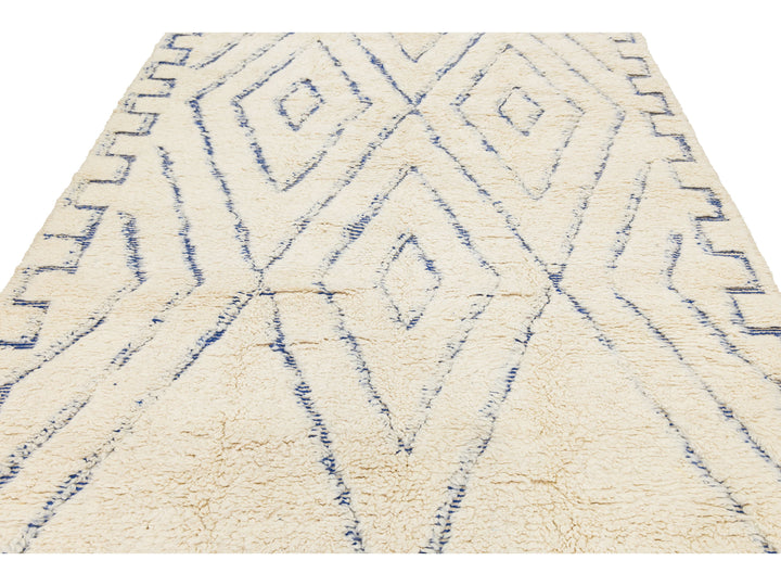 Modern Moroccan Wool Rug 7 X 10