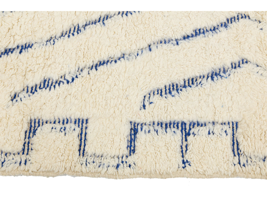 Modern Moroccan Wool Rug 7 X 10