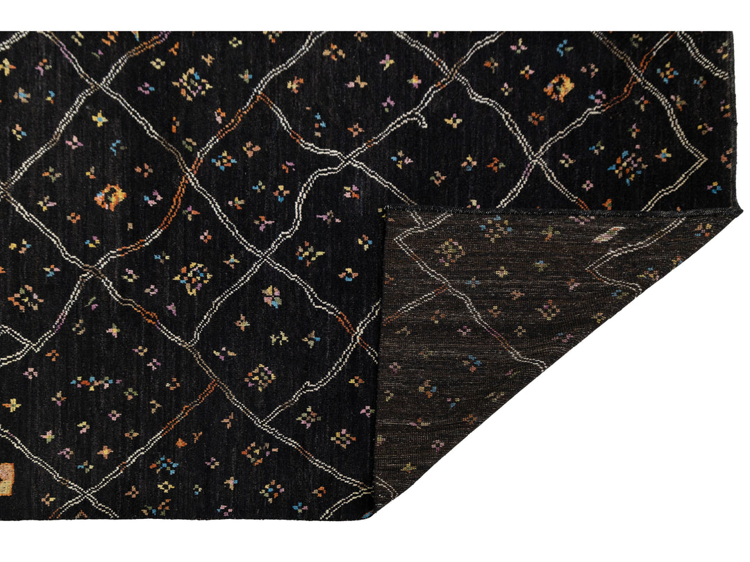 Modern Moroccan Wool Rug 12 X 15