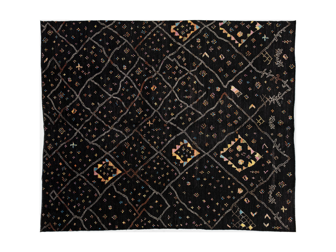 Modern Moroccan Wool Rug 12 X 15