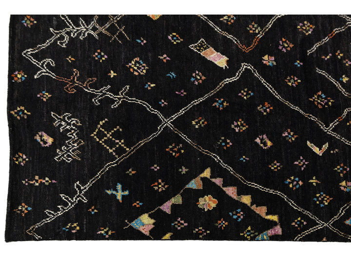 Modern Moroccan Wool Rug 12 X 15