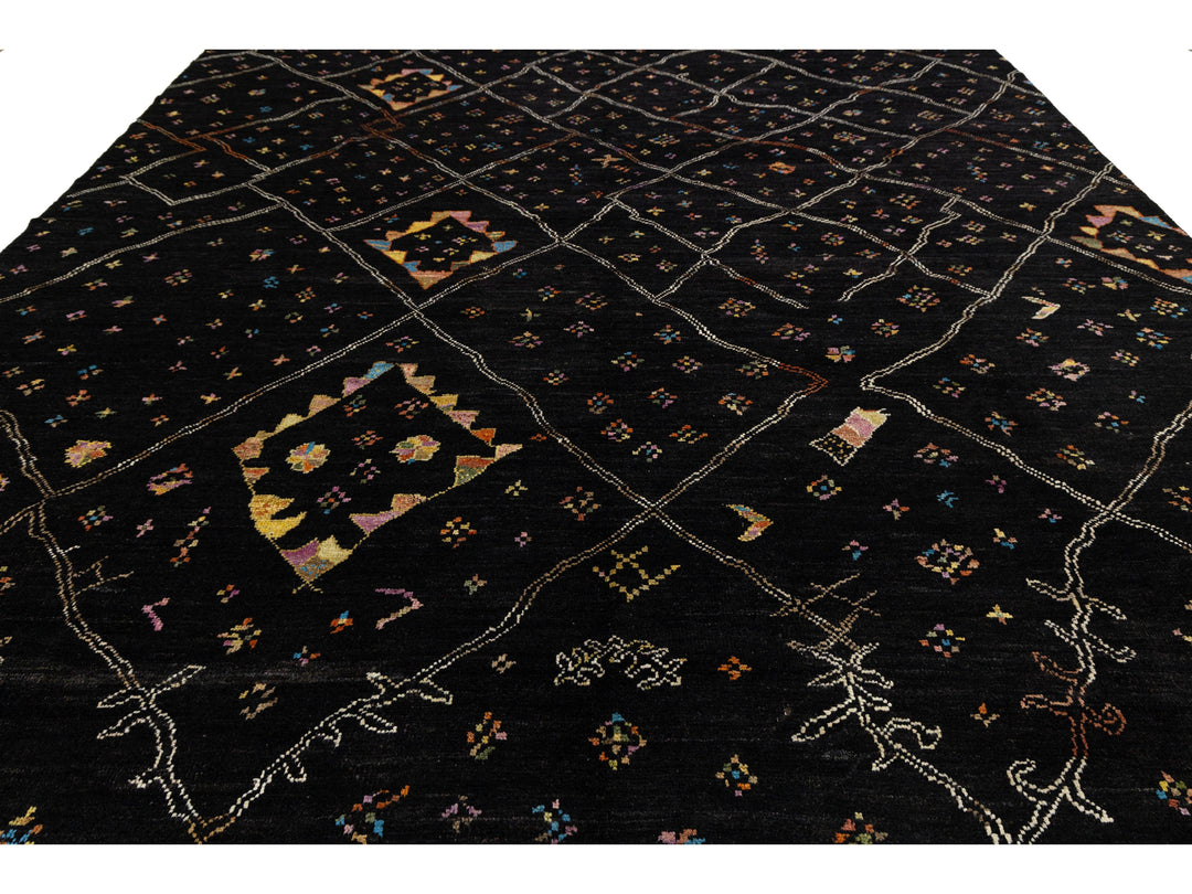 Modern Moroccan Wool Rug 12 X 15