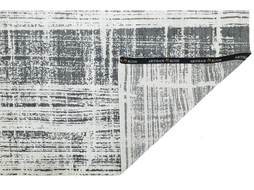 Modern Wool and Viscose Rug 12 X 15