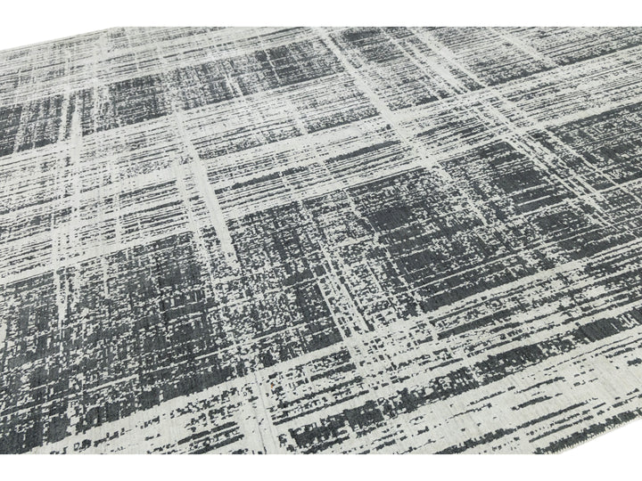 Modern Wool and Viscose Rug 12 X 15