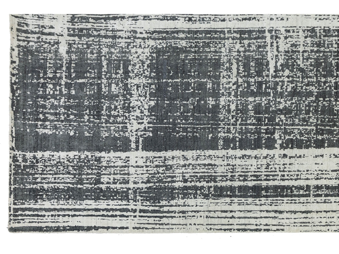 Modern Wool and Viscose Rug 12 X 15