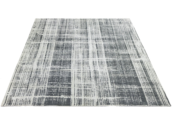 Modern Wool and Viscose Rug 12 X 15